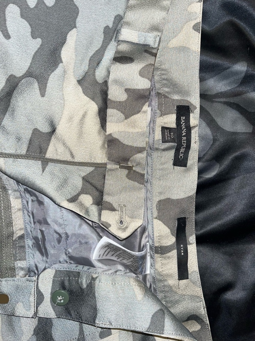 Banana Republic Gray Camo dress pants